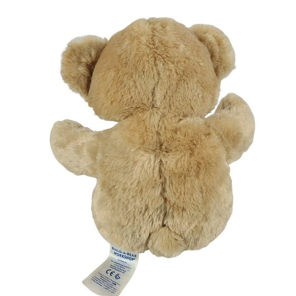 Build a Bear Plush Teddy Tan Smiling Stuffed Animal Embroidered Eyes Toy BAB - Picture 4 of 6